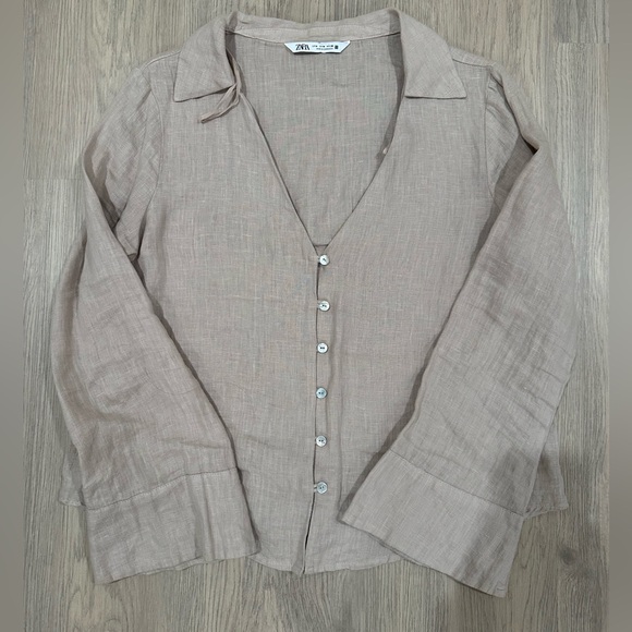 Zara linen top - Picture 1 of 2